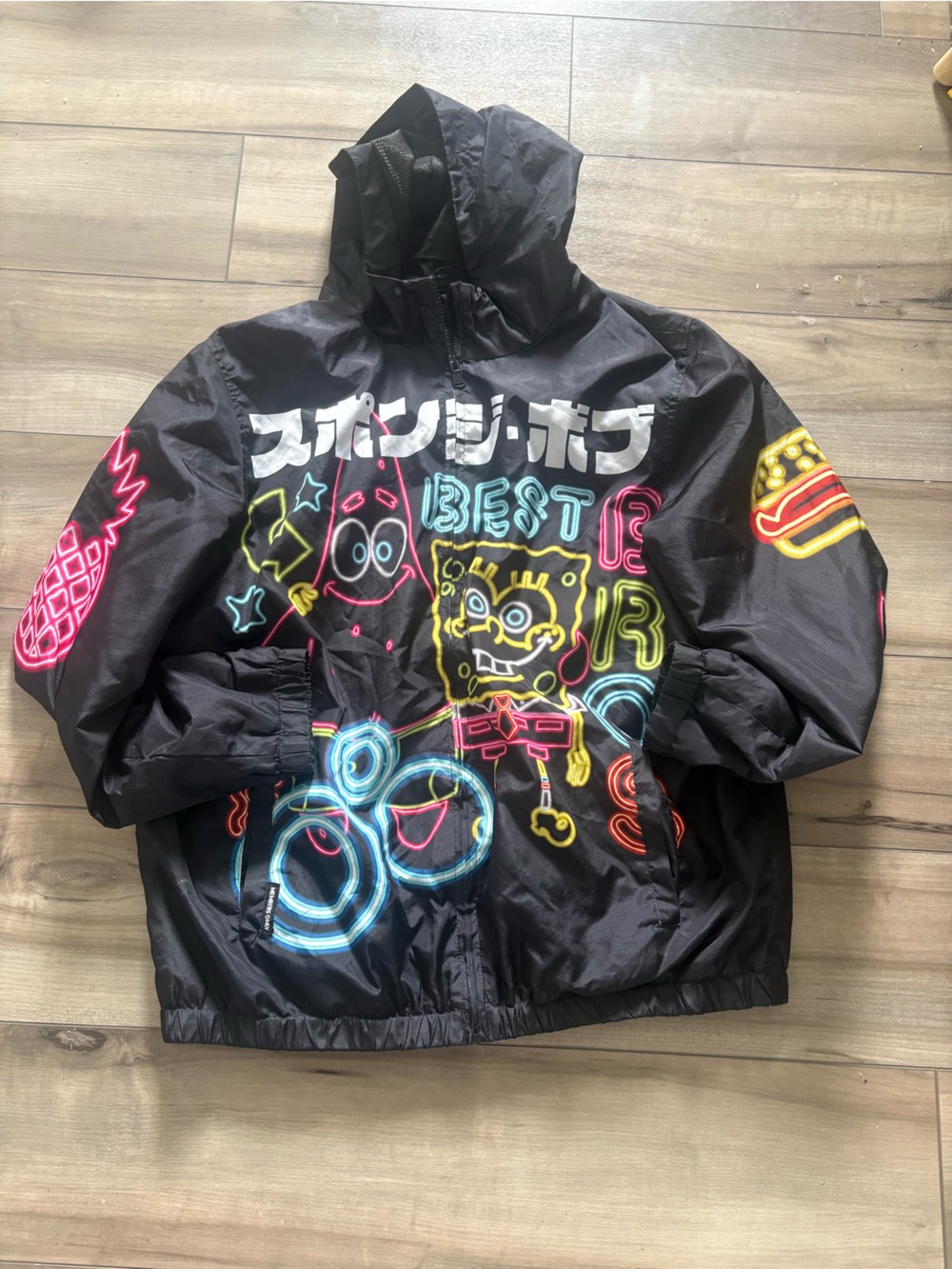 Members Only X Spongebob Squarepants jacket, size 1x